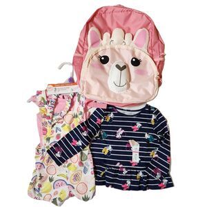 Girls Clothing & Backpack Lot – Size 12M – 3 Pieces – All New Condition